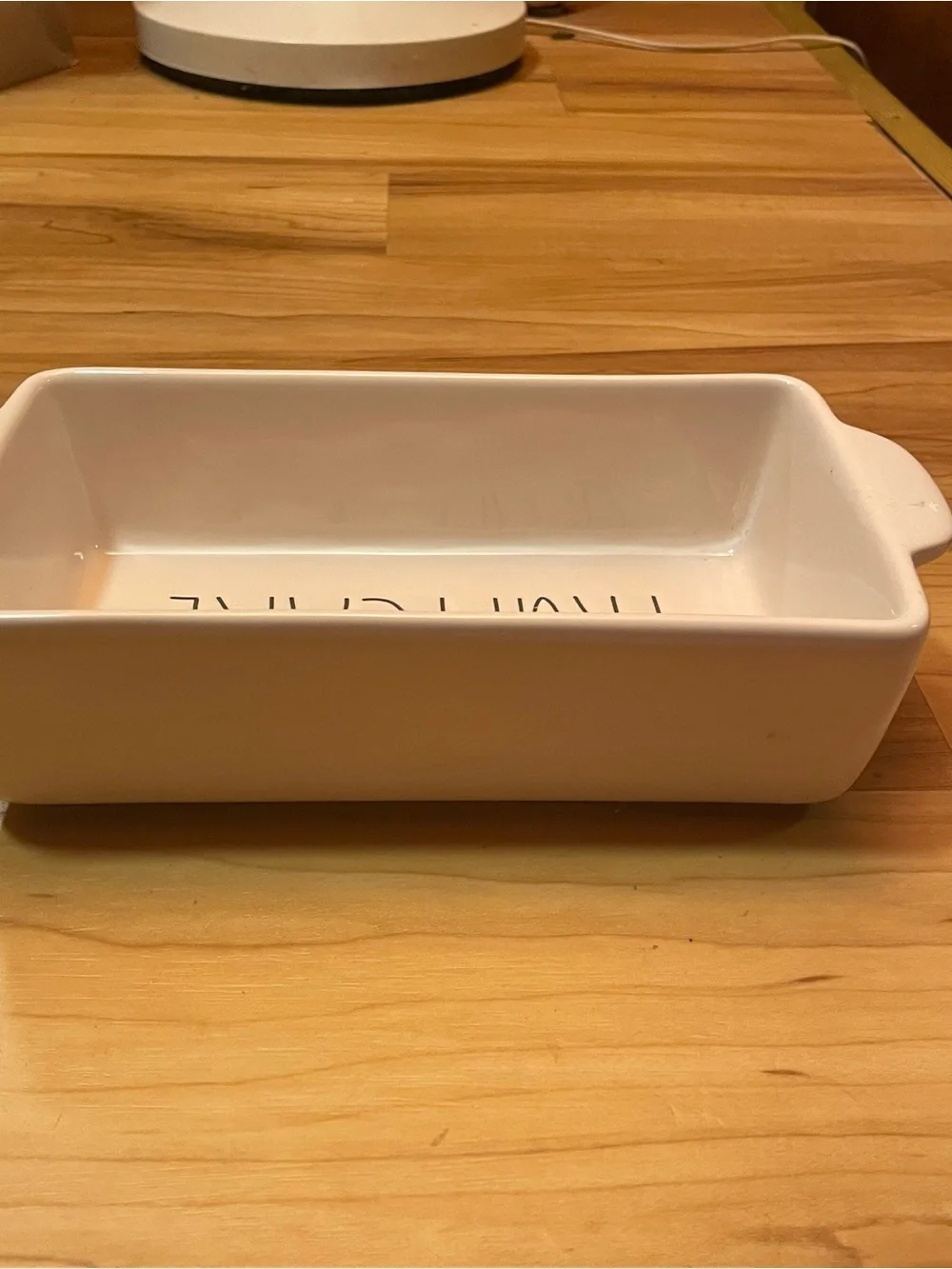 Rae Dunn by Magenta Holiday Rectangular Ceramic Fruitcake Loaf Pan Christmas